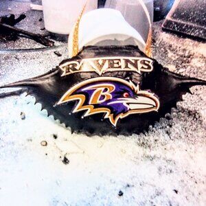 NFL Raven's Ornament. Looks like leather! Better Luck Next Year!